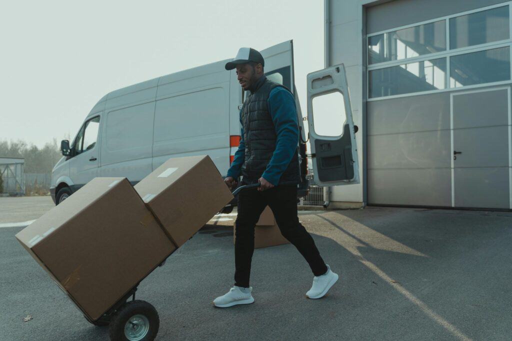 A Man and Van during a moving day